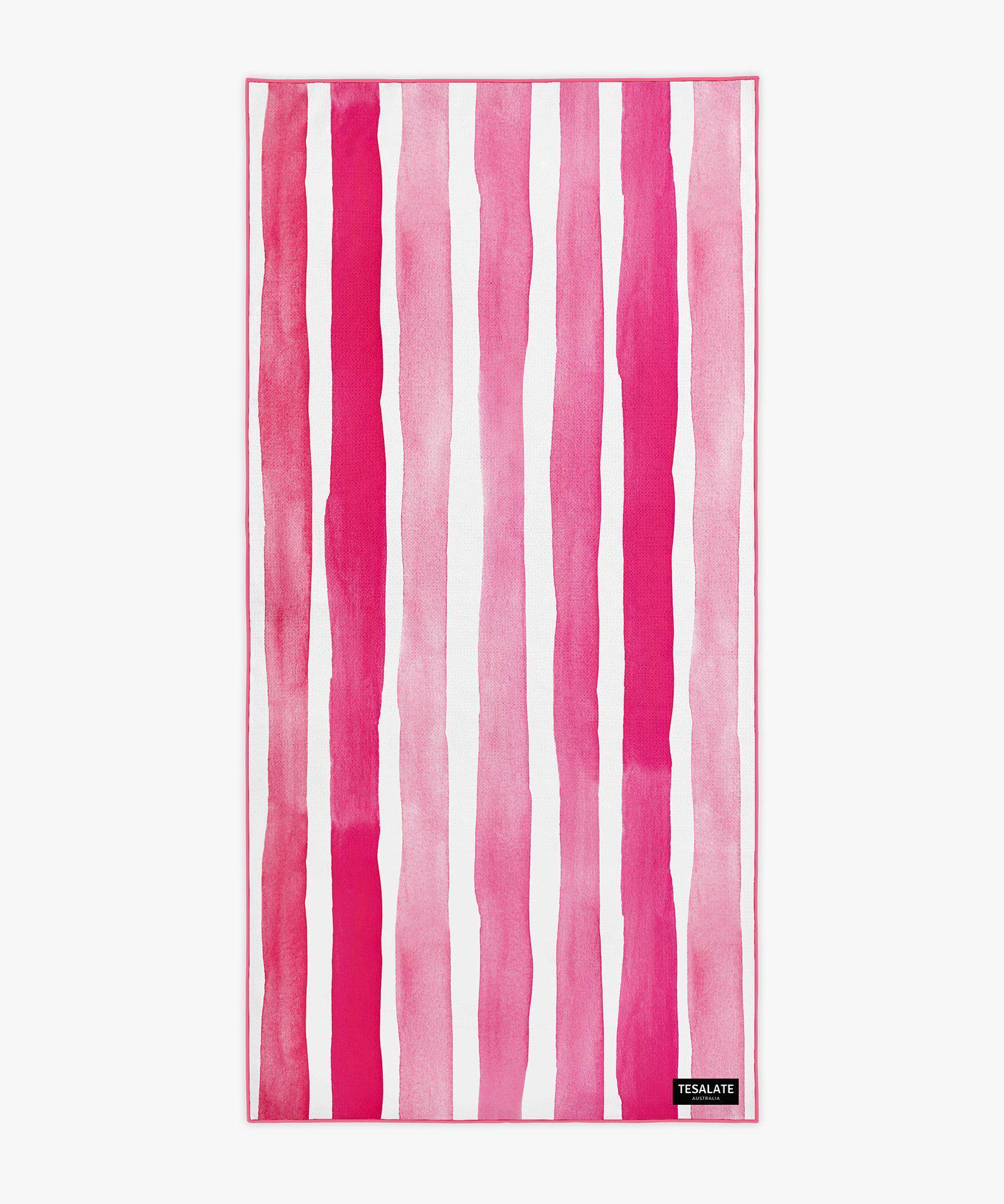 Pink shop beach towel